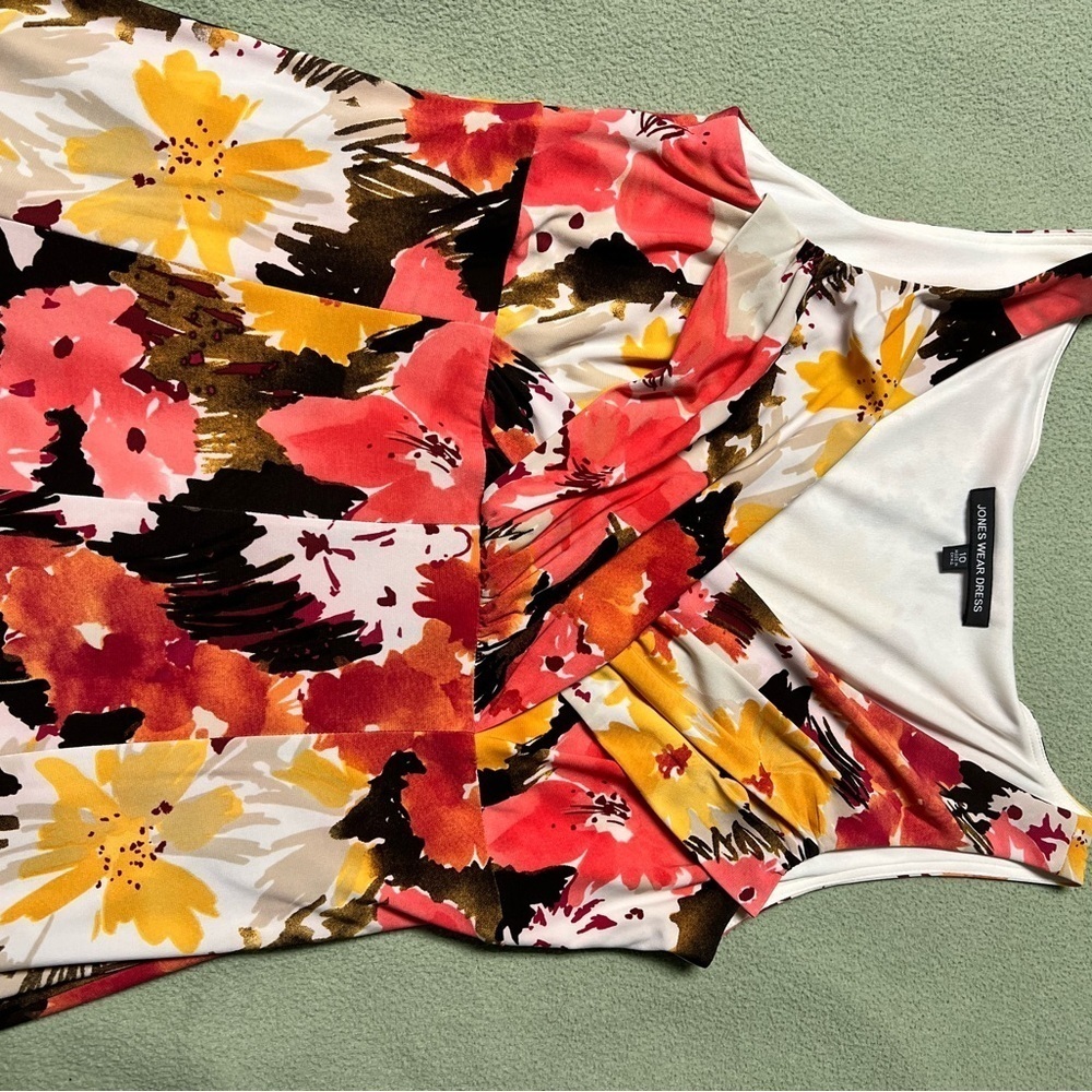 Jones Wear Floral Print Maxi Dress - Pink, Yellow, Black - Picture 4 of 6